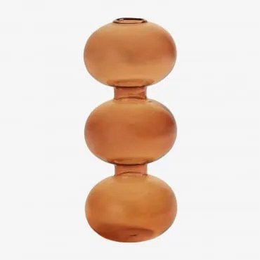 Vaso in vetro Nonza Marrone Tabacco - Sklum