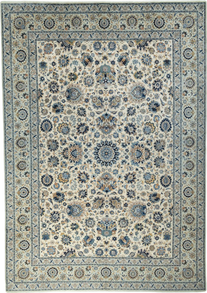 Kashan Tappeto 500 x 350 Beige (Iran) Annodato A Mano
