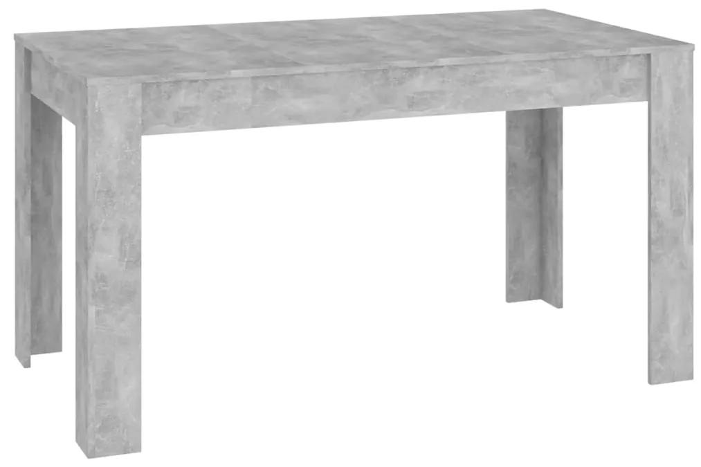 Tavolo da pranzo grigio cemento 140x74,5x76cm legno multistrato