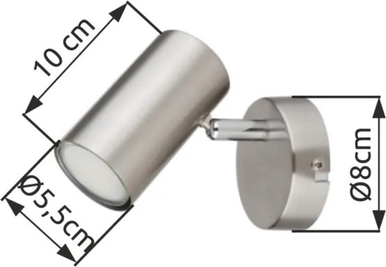 Globo 57914-1N - Faretto da parete ALLVI 1xGU10/25W/230V cromo