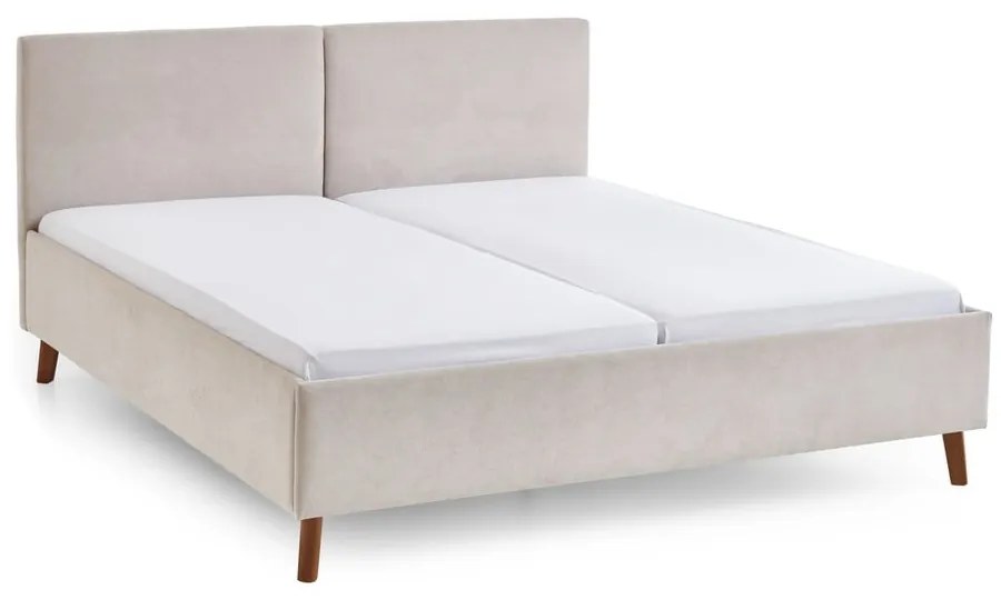 Letto matrimoniale imbottito beige con rete inclusa 160x200 cm Piano – Meise Möbel