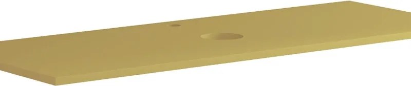 Top per lavabo KYOTO L 120.5 x H 1.8 x P 46 cm giallo sole truciolare, opaco