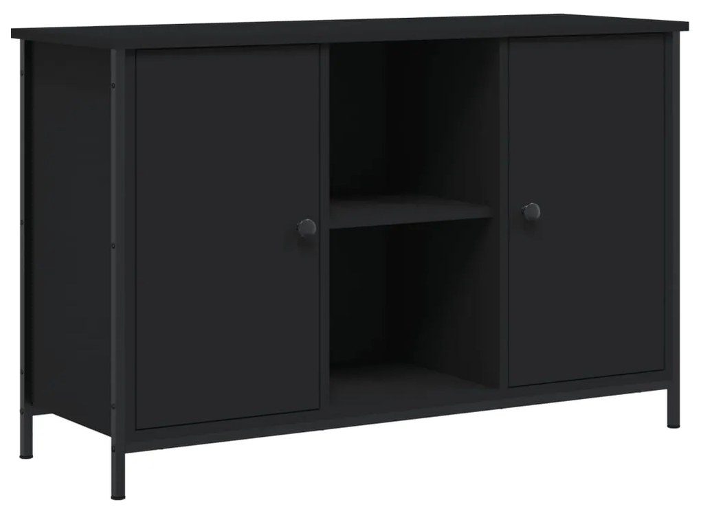 Mobile porta tv nero 100x35x65 cm in legno multistrato