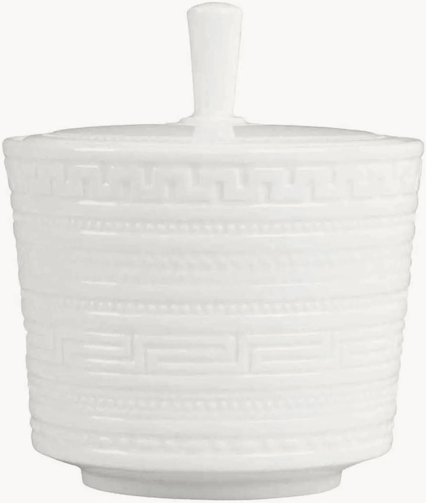 Zuccheriera in Fine Bone China Intaglio