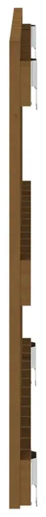 Testiera da parete miele 82,5x3x60 cm in legno massello di pino