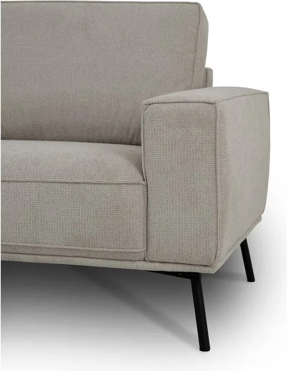 Divano angolare greige (con penisola a sinistra/a L) con rivestimento in ciniglia Amsterdam – Scandic