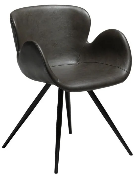 Sedia da pranzo grigia in imbottito con braccioli Gaia – DAN-FORM Denmark