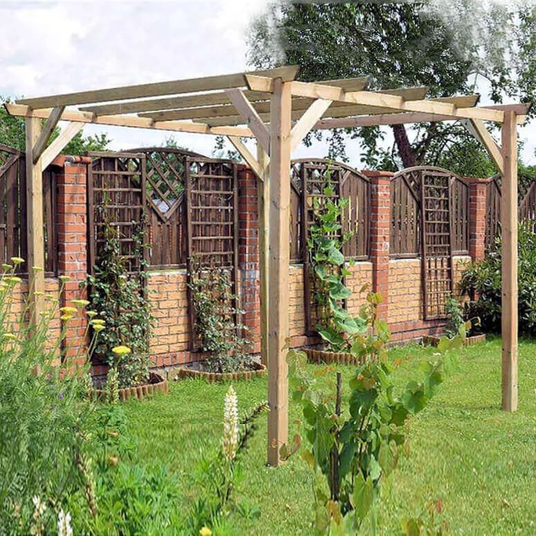 PIP - pergola da giardino in legno di pino impregnato in autoclave