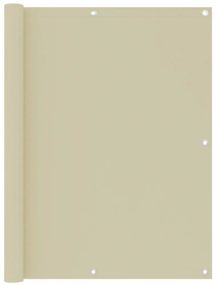 Paravento Da Balcone Crema 120x600 Cm Tessuto Oxford /