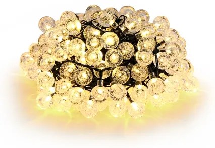 Brilagi- Catena decorativa solare a LED BUBBLE 200xLED/8 funzioni 20m IP65 bianco caldo