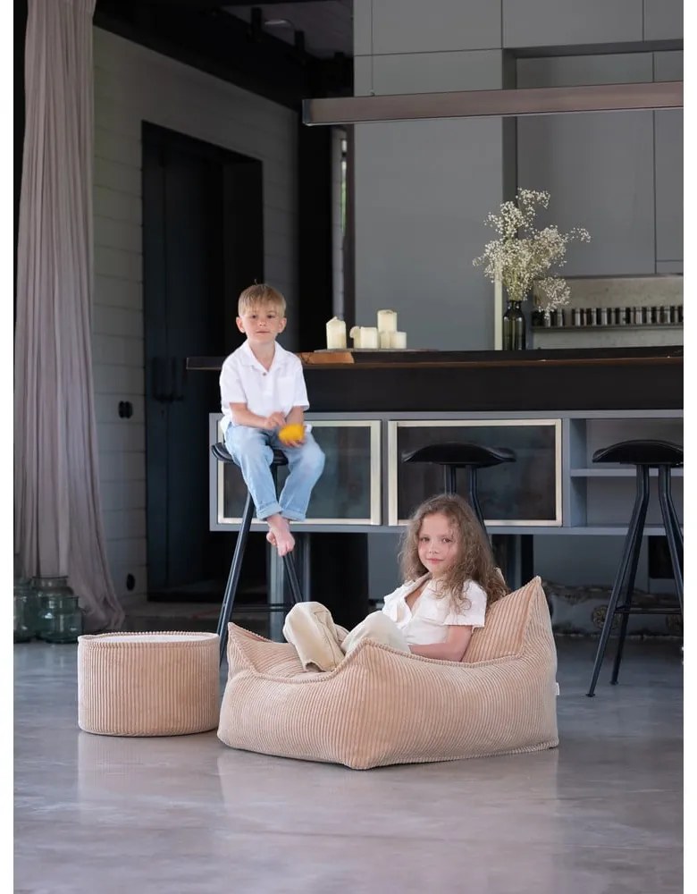 Pouf a sacco per bambini marrone chiaro con rivestimento in velluto a coste Chair – Wigiwama