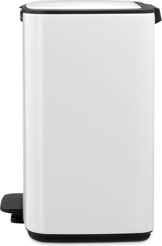 Cestino per la spazzatura bianco in acciaio con pedale 12 l Bo – Brabantia