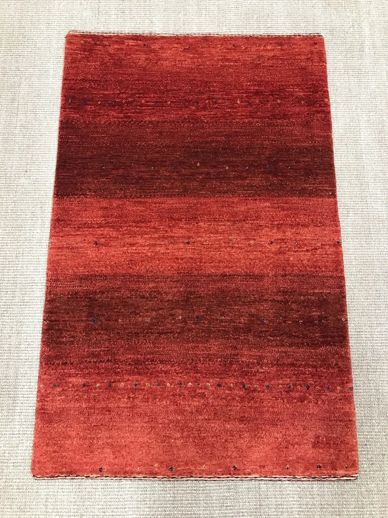 Loribaft Tappeto 130 x 80 Rosso (Iran) Annodato A Mano