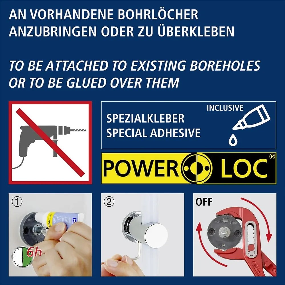 Mensola trasparente autoportante per il bagno - Wenko