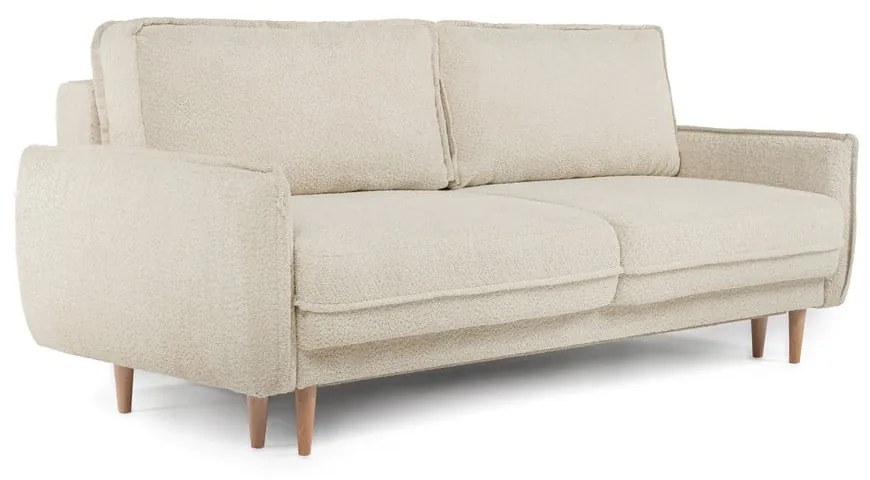 Divano letto in tessuto bouclé beige 215 cm Patti - Bonami Selection