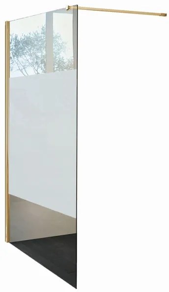 Box doccia walk-in Wens, vetro 6 mm, 76-78 H 200 cm, profilo dorato