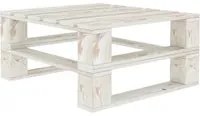 Tavolo da Giardino in Pallet Bianco in Legno 49335