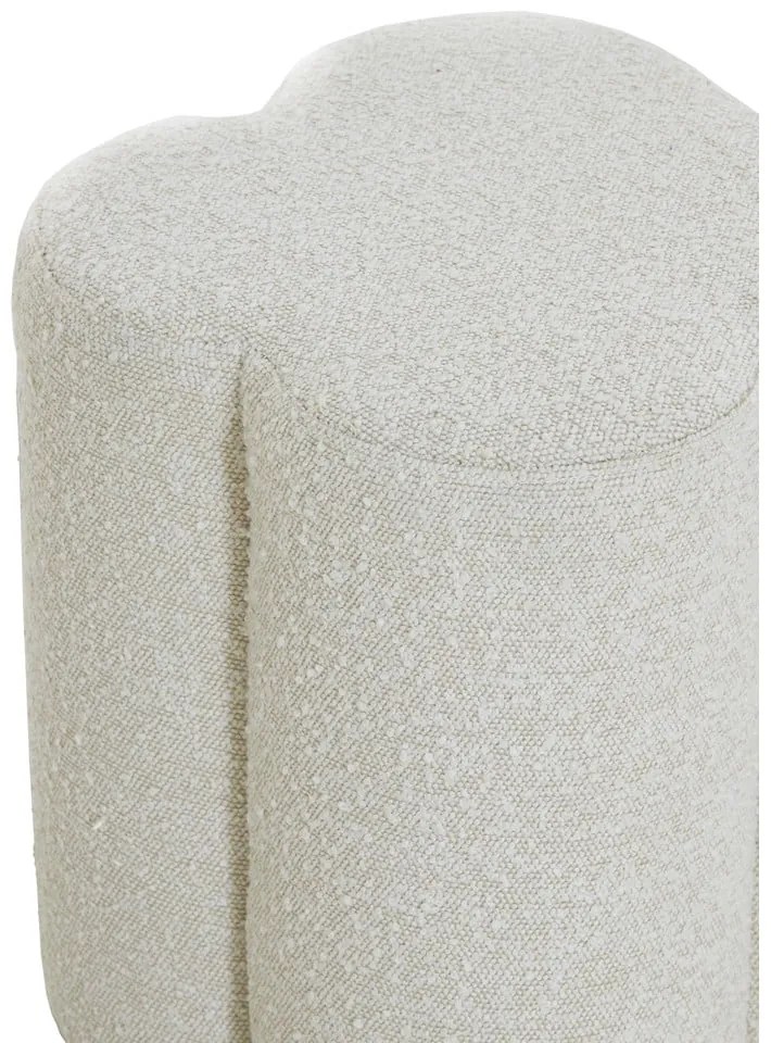 Sgabello crema in tessuto bouclé Nalani - Light & Living
