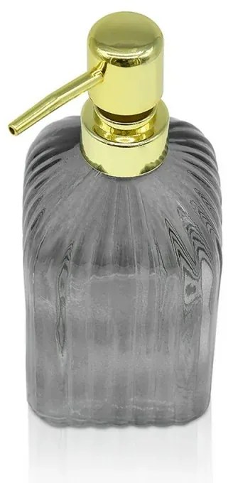 Set 4 pz dispensatore sapone liquido in vetro colorato con capacità 400 ml