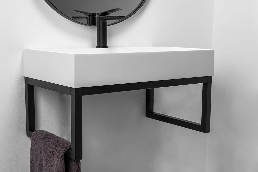 Lavabo in conglomerato GOYA 60cm Conglomerato + Supporto