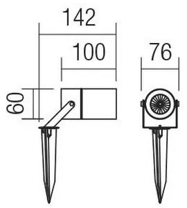 Redo 90183 - Lampada da esterno PIT 1xGU10/35W/230V IP65