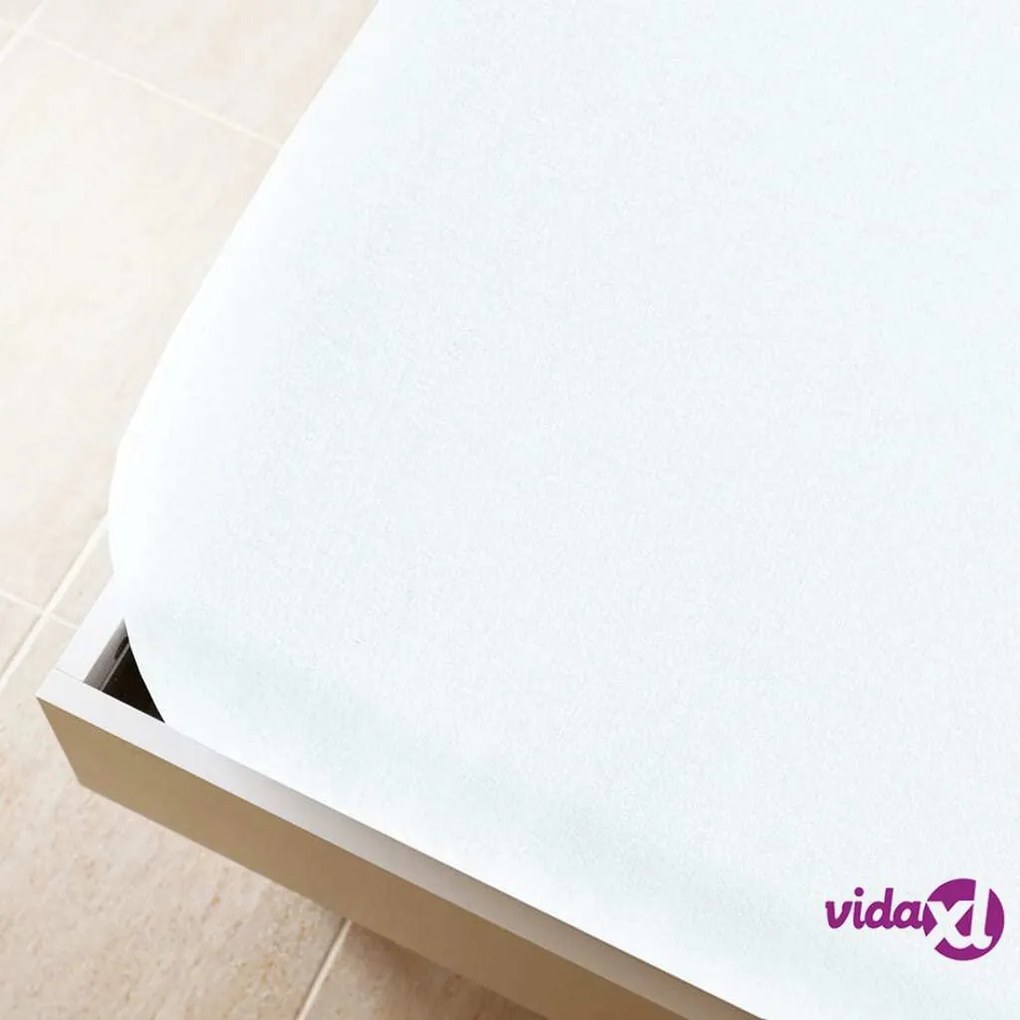 vidaXL Lenzuolo con Angoli Jersey Bianco 100x200 cm Cotone