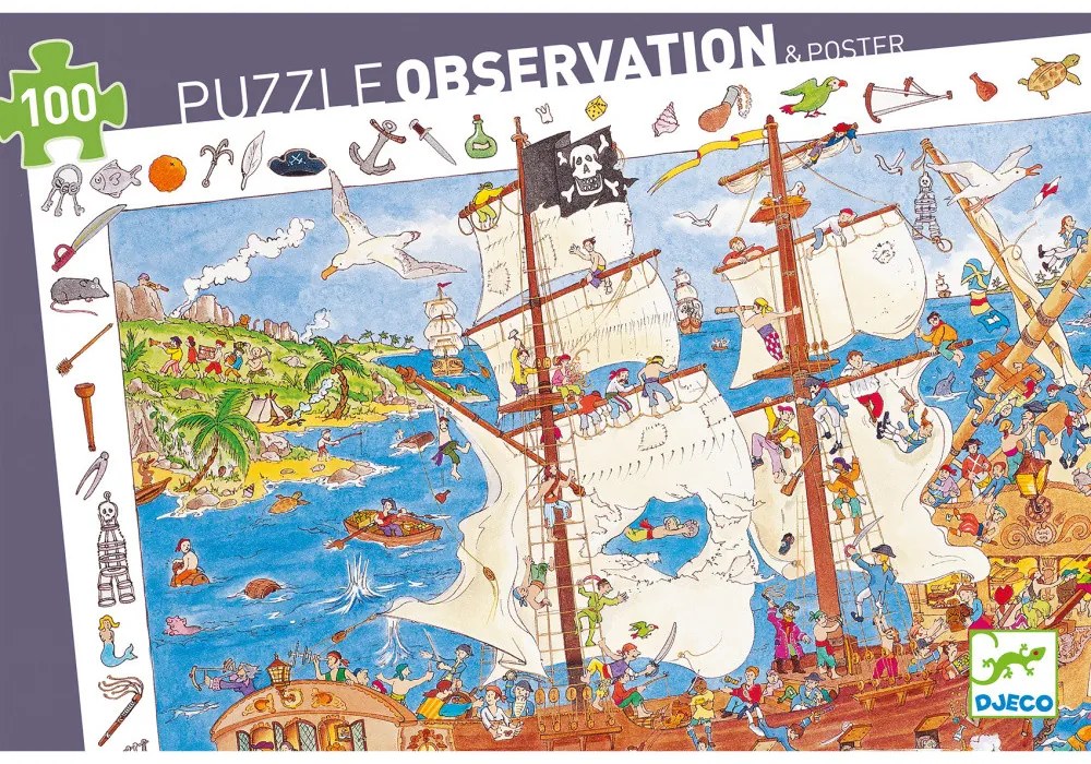 Puzzle - pirati - 100 pezzi