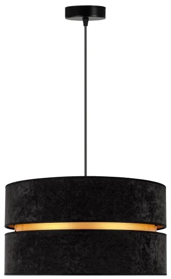 Duolla - Lampadario a sospensione con filo DUO 1xE27/15W/230V diametro 40 cm nero/oro