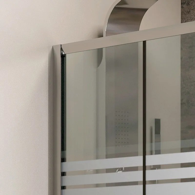 Box doccia nicchia 110cm vetro serigrafato altezza 180cm K410N - KAMALU