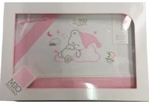 Lenzuola culla in cotone Mio piccolo Dolci sogni Rosa