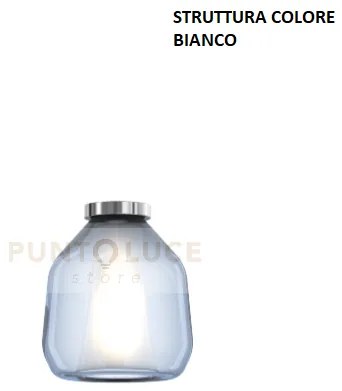 Plafoniera bianco vetro beta blu 1176bi-pl1 beta-bl