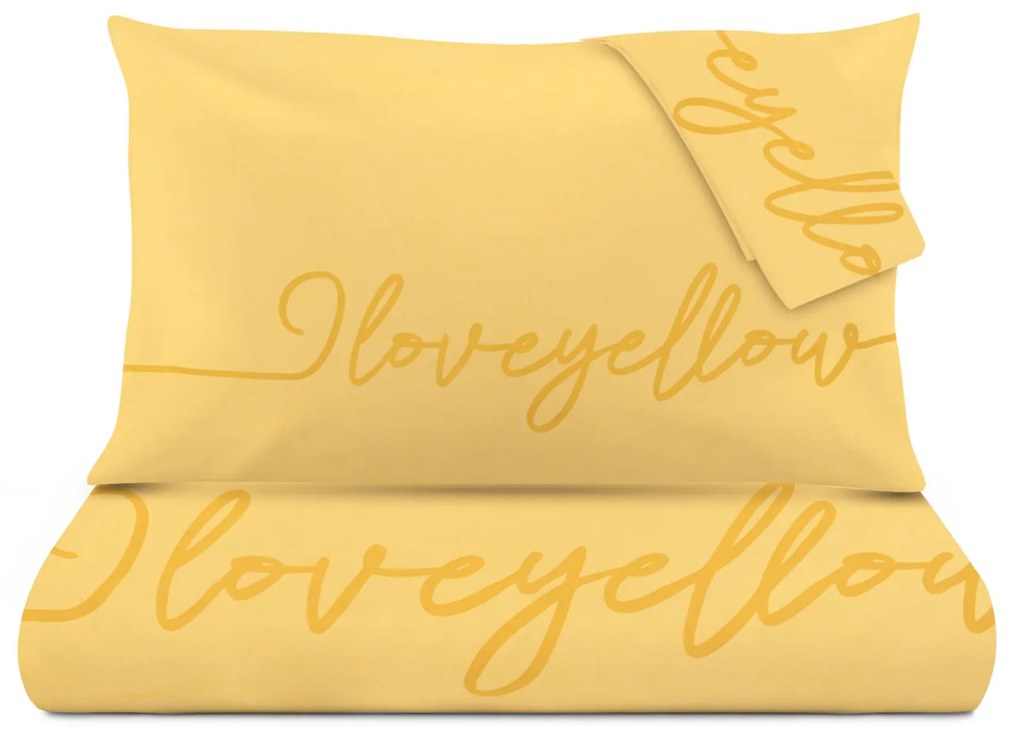 Completo letto matrimoniale I love yellow Quotes