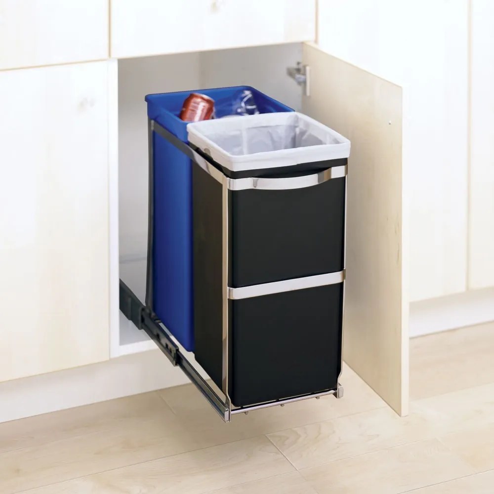 Bidone per rifiuti in plastica da 35 l Dual - simplehuman