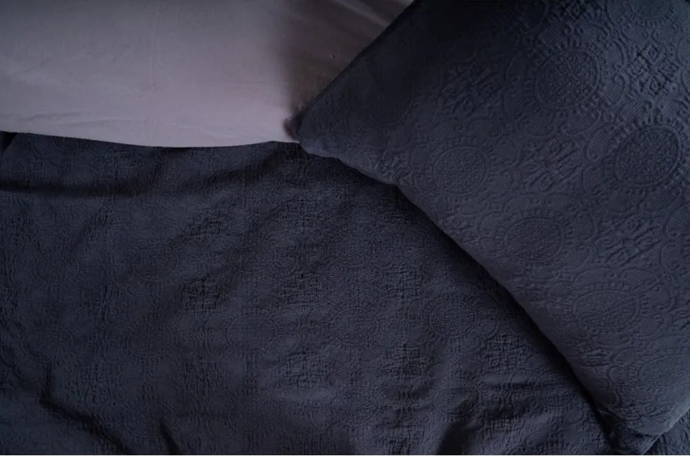 Set con copriletto e federa grigio scuro in jacquard 240x260 cm Jacquard – Mila Home Luxury