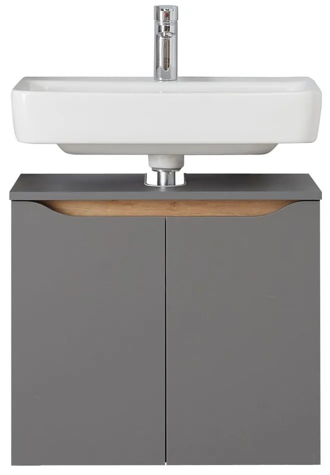 Mobile sospeso grigio sotto il lavabo 60x53 cm Set 357 - Pelipal