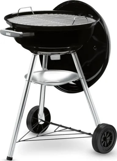 Weber Compact 47 Cm Barbecue A Carbone Kettle Grill Nero Con Griglia In Acciaio