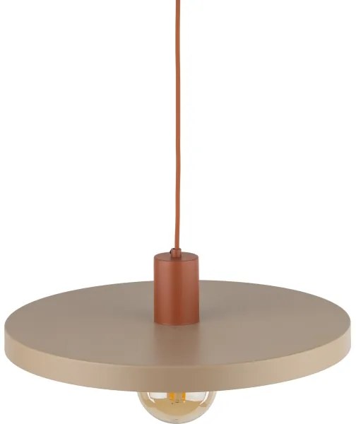 Lampadario a sospensione con filo SILA 1xE27/15W/230V diametro 40 cm beige/color mattone