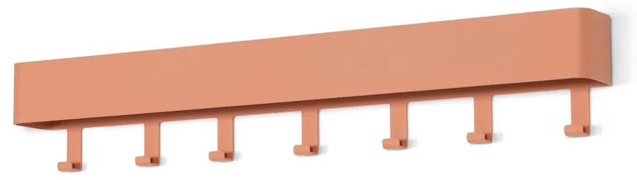 Attaccapanni da parete color salmone in metallo con scaffale 72 cm Dax Play – Spinder Design