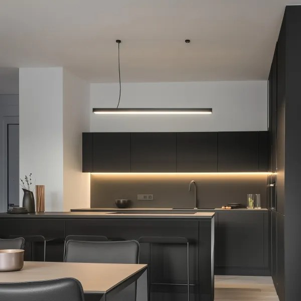 Lampada da soffitto LED a montaggio superficiale o a sospensione CYNIDECO LED/12W/230V 4000K nero