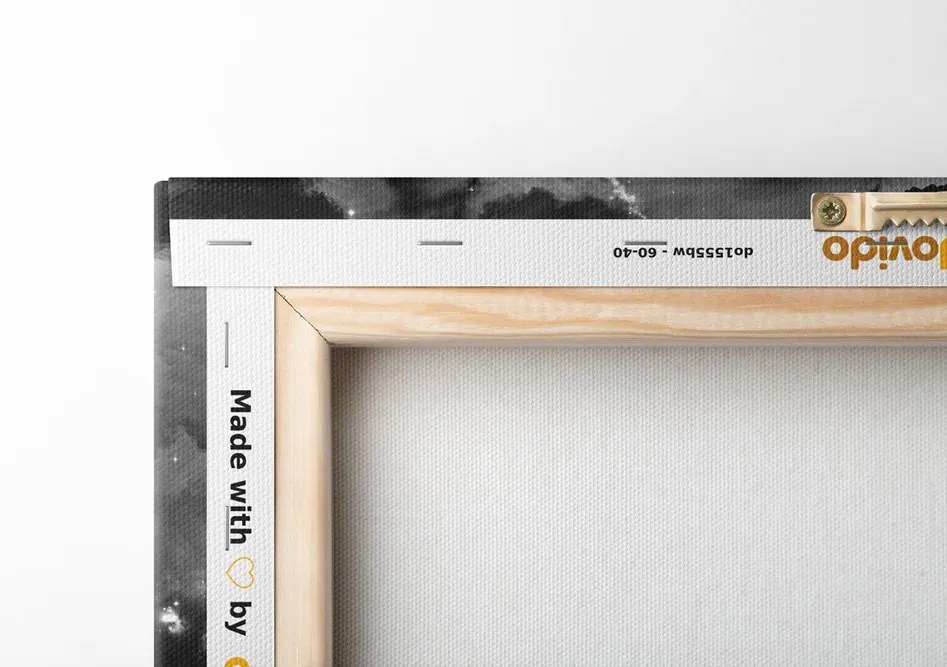 Quadro su tela – Mente virtuale in bianco e nero