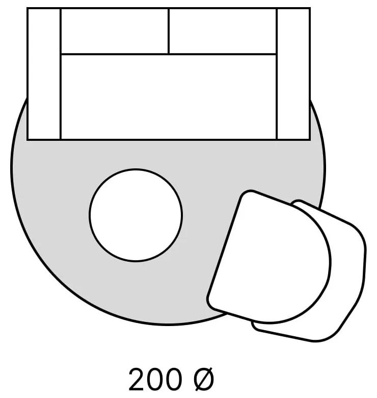 Tappeto rotondo per esterni grigio/beige ø 200 cm - NORTHRUGS