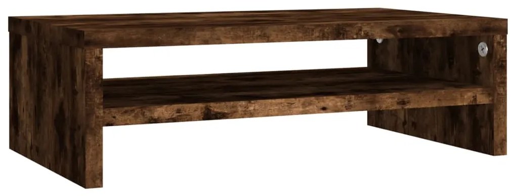 Supporto per monitor rovere fumo 42x24x13 cm legno multistrato
