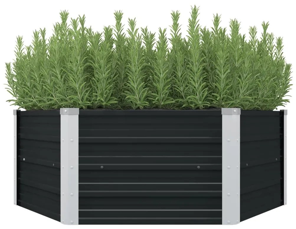 Fioriera Antracite 129x129x45 Cm İn Acciaio Zincato /