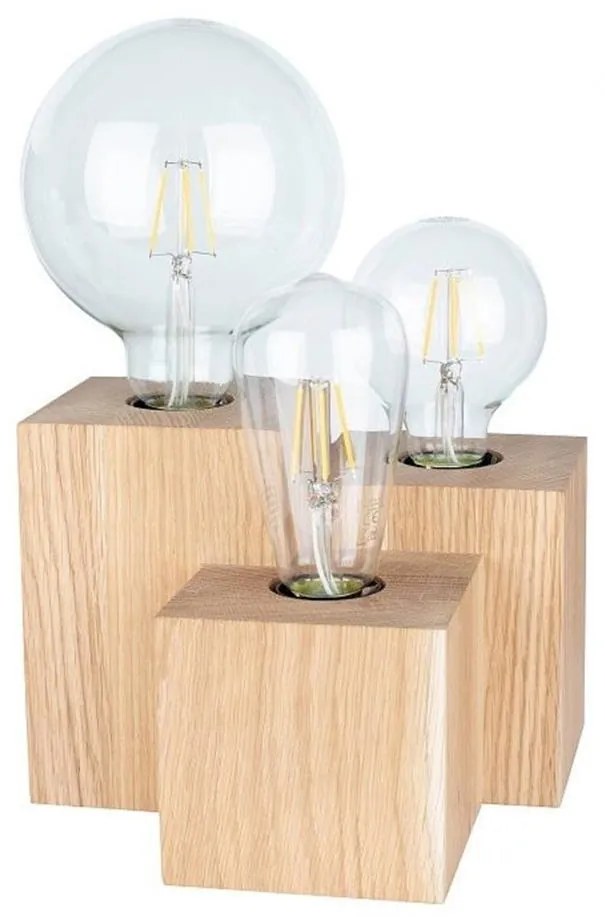 Spot-Light 2276374 - Lampada da tavolo VINCENT 3xE27/15W/230V rovere