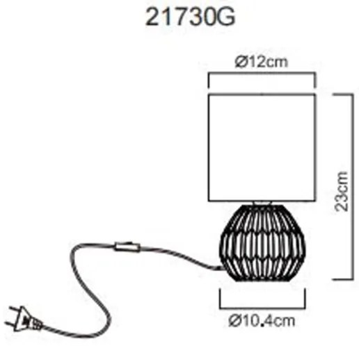 Globo 21730G - Lampada da tavolo SYLAS 1xE14/40W/230V grigio