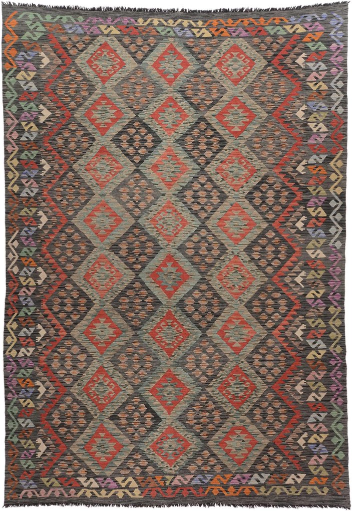 Kilim Tappeto 200 x 290 (Afghanistan) Tessuto A Mano