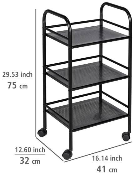 WENKO 71560800 - Carrello 41x75 cm nero