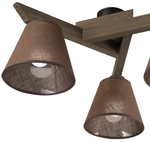 Brilagi - Lampadario LED ANTHONY 3xE14/40W/230V rovere noce/marrone