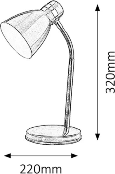 Rabalux 4205 - Lampada da tavolo PATRIC 1xE14/40W/230V
