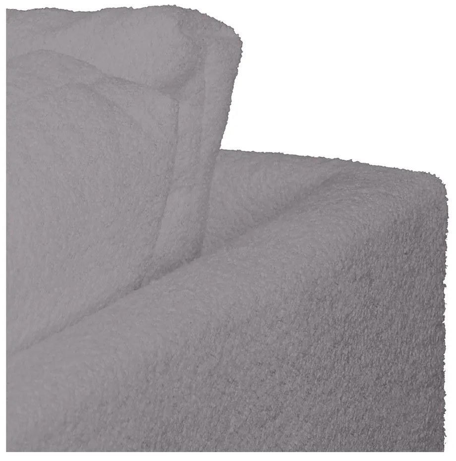 Divano angolare grigio scuro in tessuto bouclé (angolo destro) Ariella - Ropez